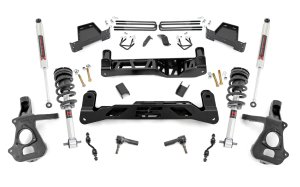 Chevrolet Silverado 1500 Suspension Lift Kit - Front + Rear - Rough Country - 7 Inch Lift Kit | Alu/Stamp Steel | M1 Strut/M1 - '14-'18 Chevrolet Silverado 1500 Suspension Lift Kit - Front + Rear - Rough Country - 7 Inch Lift Kit | Alu/Stamp Steel | M1 Strut/M1 - '14-'18